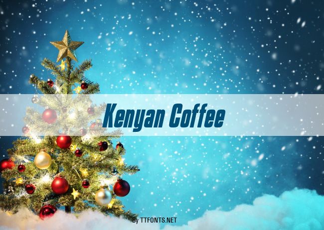 Kenyan Coffee example